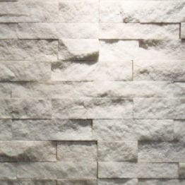 Interlocking Riven Marble Thassos White 2