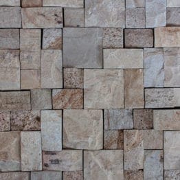 Teak Brown Sandstone Interlocking Cladding